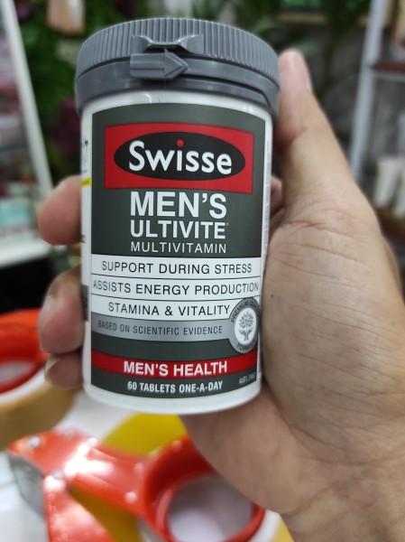 Vitamin Tổng Hợp Cho Nam Swisse Men’s Ultivite Multivitamin, 60 viên (Date T10/2022) nhập khẩu