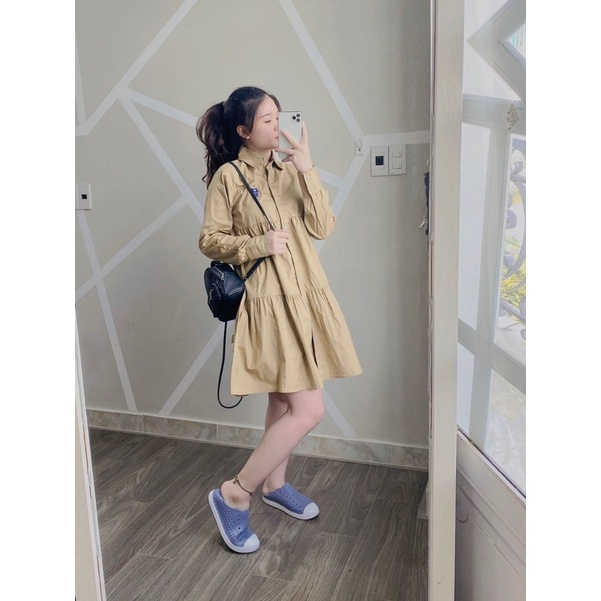 Váy Đầm sơ mi nữ whoau xuất Hàn