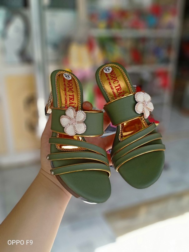 DÉP CHO MẸ CAO 7CM GÓT VUÔNG giá rẻ