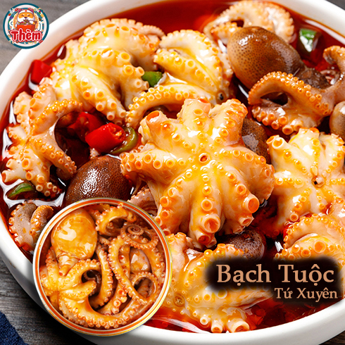 Bạch tuộc sốt cay đóng hộp