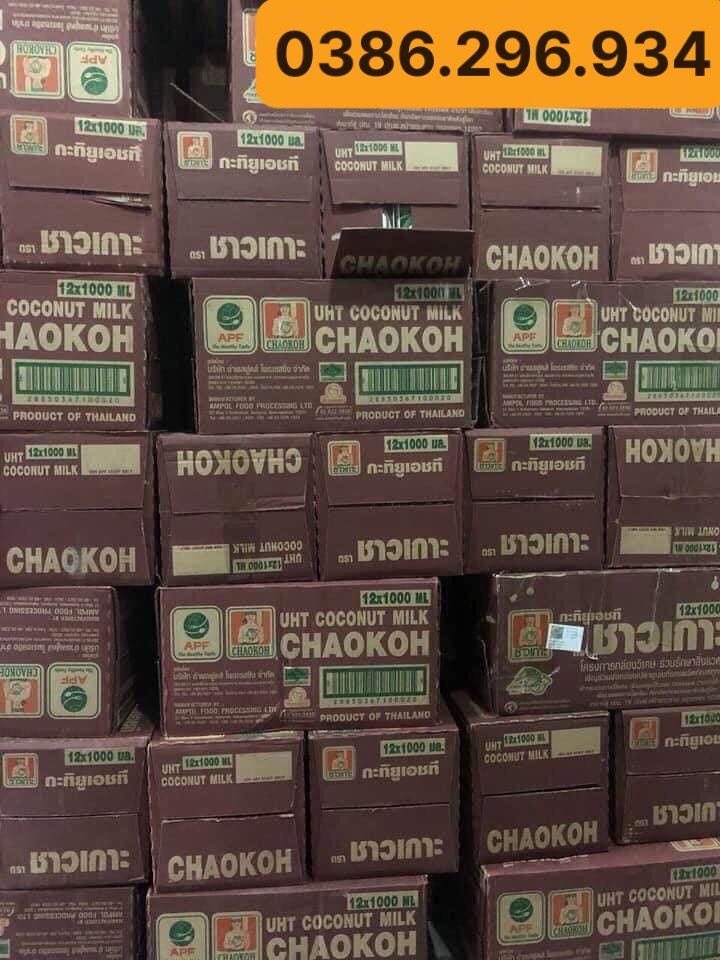 Nước cốt dừa Thái Lan CHAOKOH - Hộp giấy 1L
