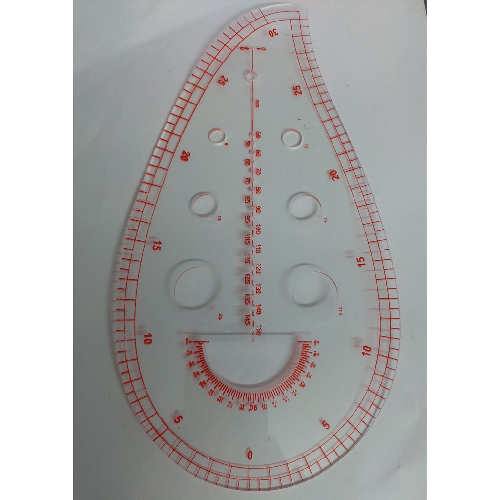 Thước vẽ cổ tim, cổ tròn