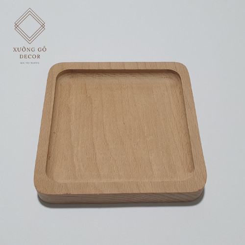 Khay Phục Vụ Vuông Gỗ Tự Nhiên