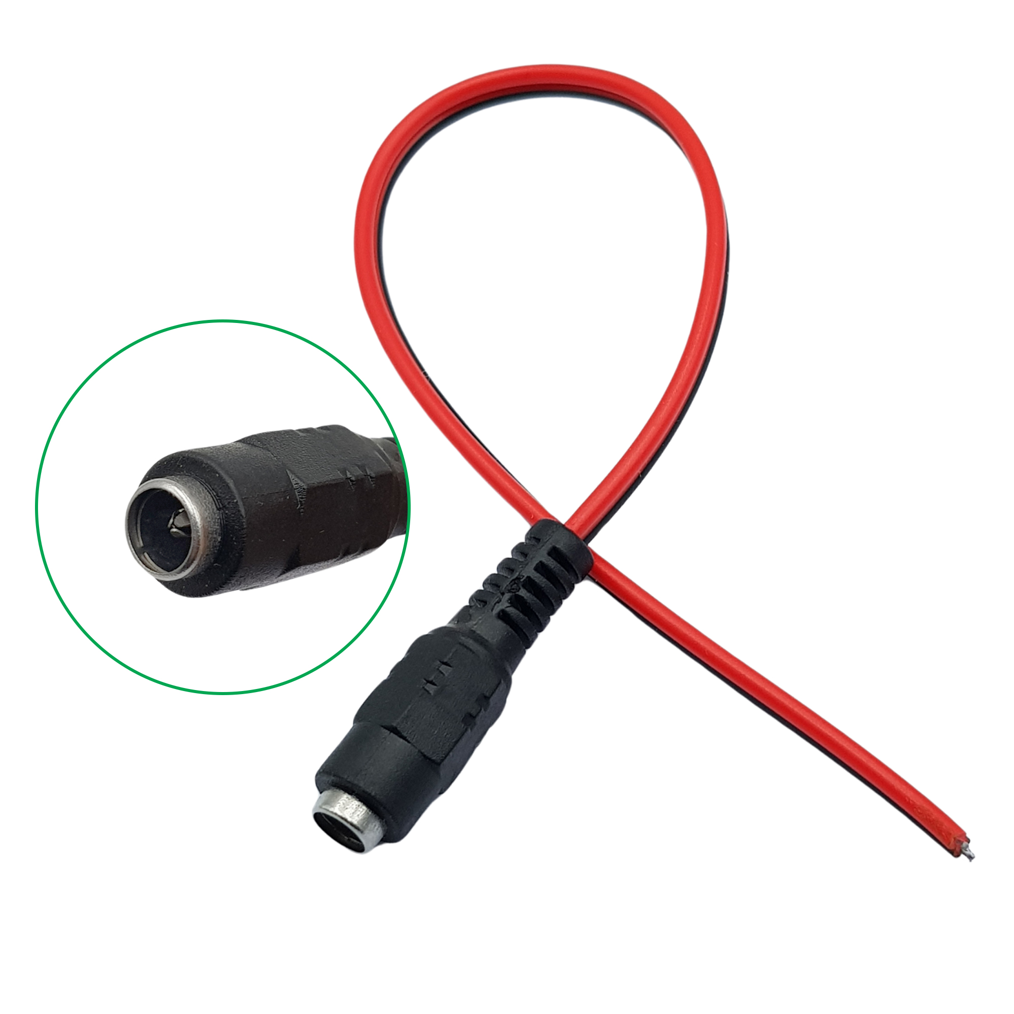 Bộ 2 Jack DC cái có dây 5.5x2.1mm