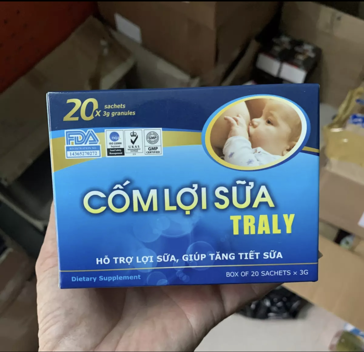 Cốm lợi sữa Traly chính hãng