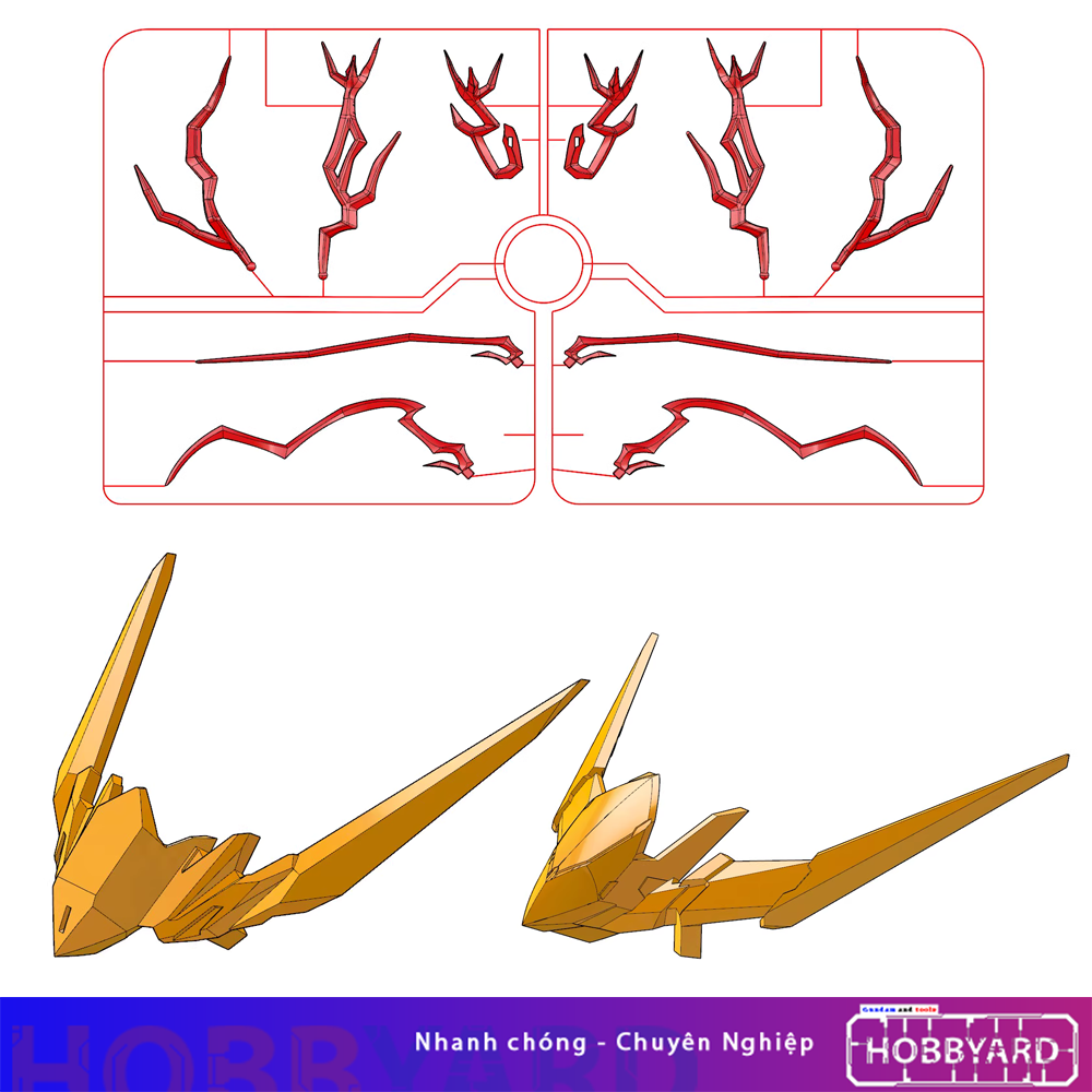 Phụ kiện mô hình - Hiệu ứng Effect lửa mắt cho MGSD MG HG/RG Barbatos