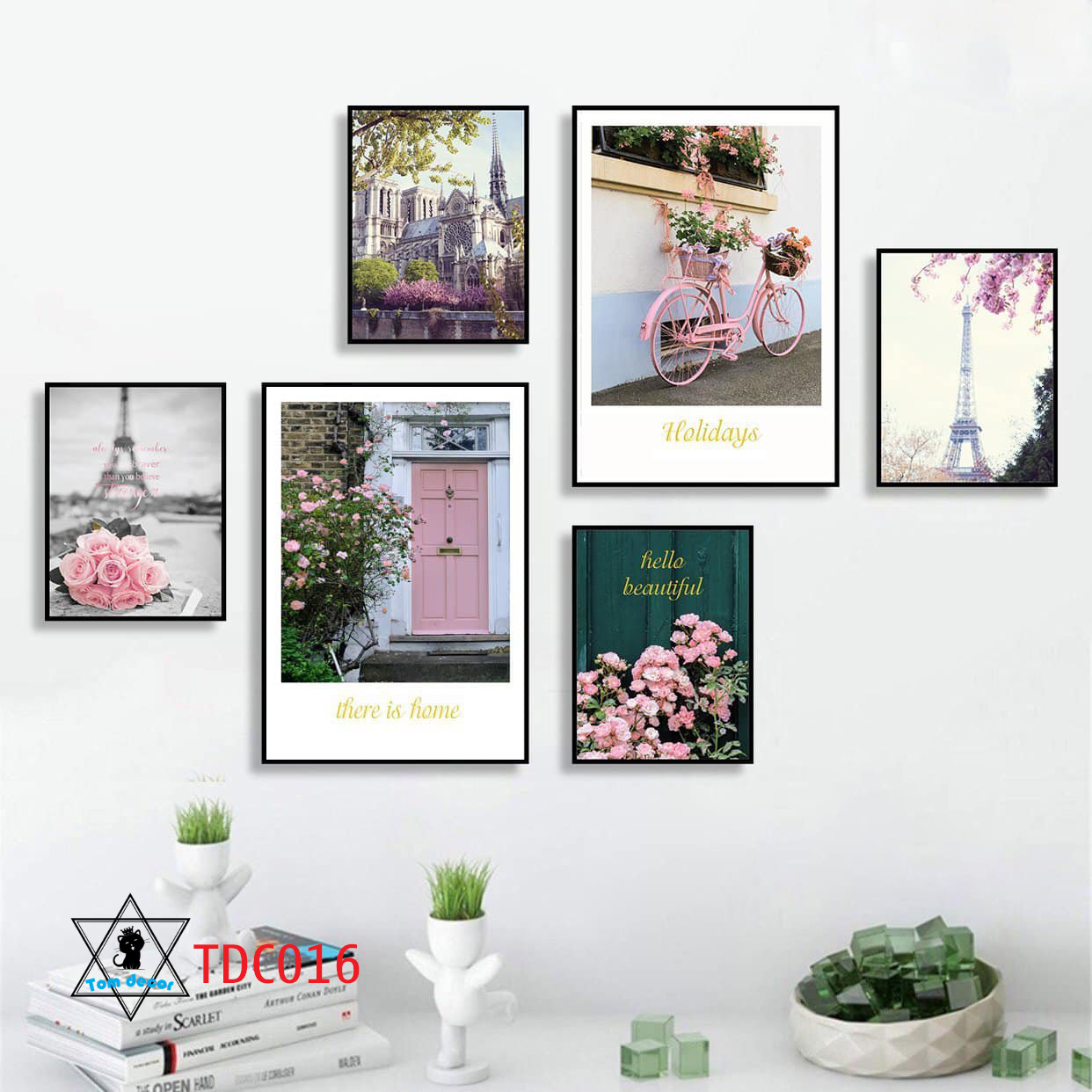 Combo 6 PCs wall hanging picture-5mm thick Foamex plastic wall stickers