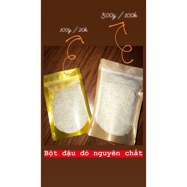 5lạng Bột đậu đỏ tắm trắng nguyên chất 100% handmade