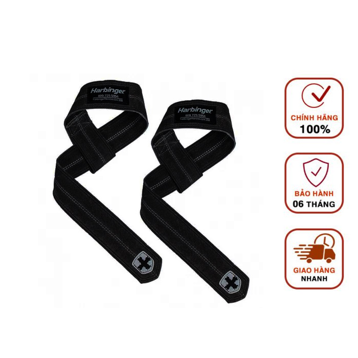 [HCM]Dây Kéo Lưng Tập Gym Harbinger Leather (Da Thật) - Đen