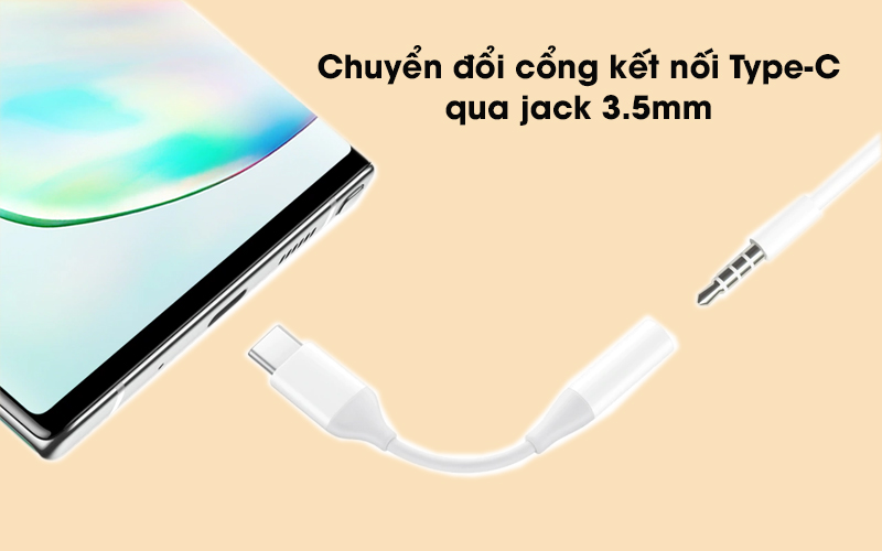Cáp chuyển đổi Type C sang 3.5mm Samsung EE-UC10JUW Trắng