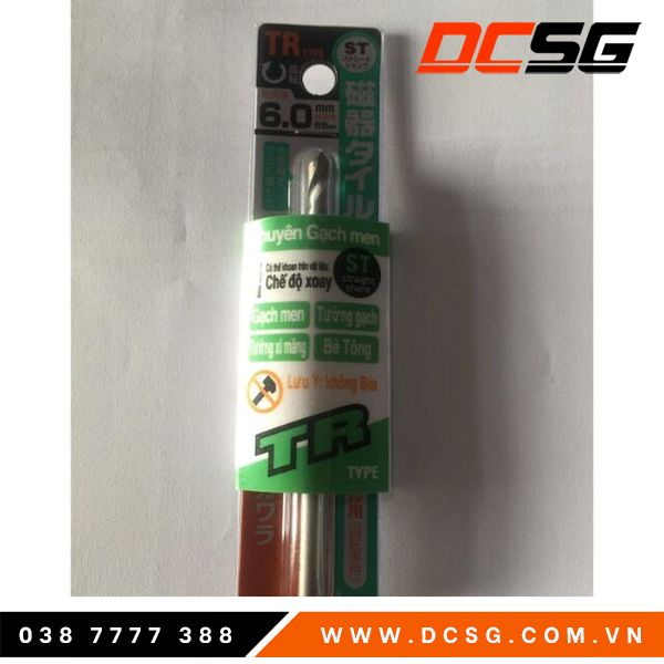 Mũi khoan tường, gạch men 6.0x100mm chân tròn Unika TR6.0x100