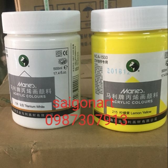 [HCM]1000ml( 1lit) Màu Acrylic Maries Chuyên Vẽ Tường