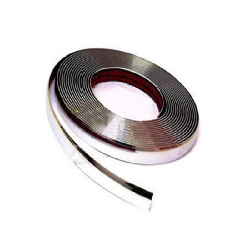 Nẹp viền trang trí chân kính ô tô, xe hơi ngang 1,5cm dài 15m PHD15 ( Màu bạc)