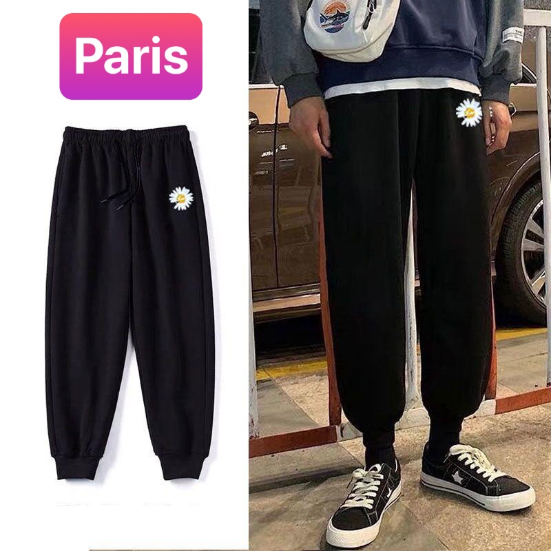 QUẦN JOGGER HIPHOP THỂ THAO THU ĐÔNG THUN DA CÁ NAM NỮ HOA CÚC CHẤT NỈ DÀY DA CÁ HOT TREND THOÁNG MÁT CAO CẤP - DUBAI FASHION