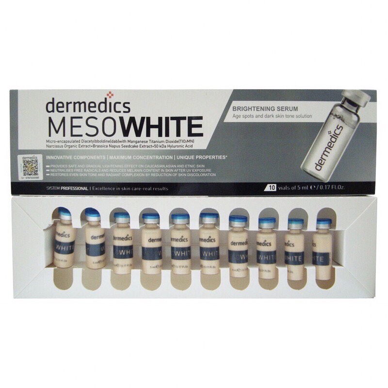 [Spa] Cấy phấn MESOWHITE cấy phấn nano da mặt (Hộp 10 ống)