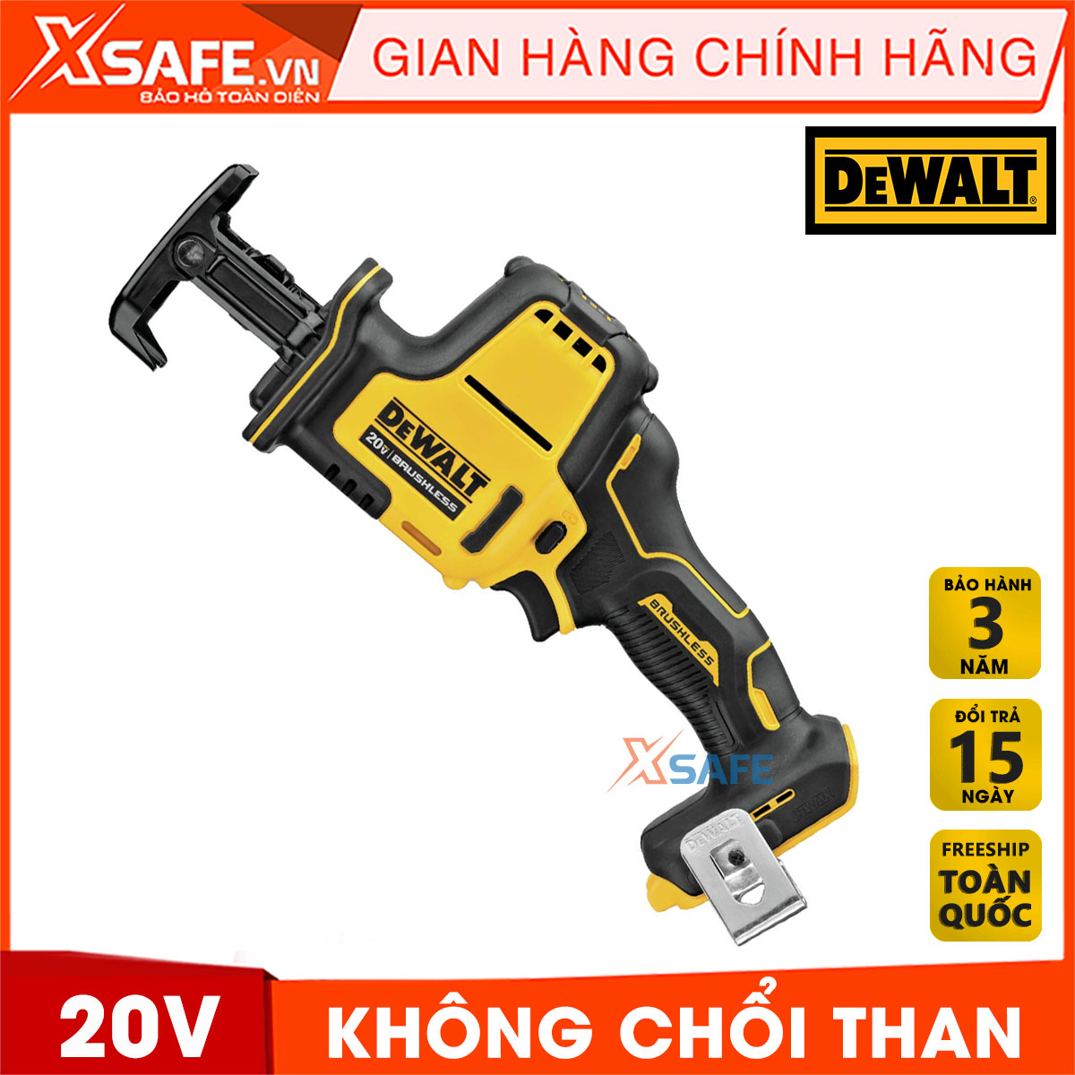Sawing Machine Portable 20V Max DeWalt DCS369B code DCS369M1. Sawing Machine handheld battery DeWalt Động brushless motor, machine residential pittong wireless compact LED work lamp,-product genuine xsafe