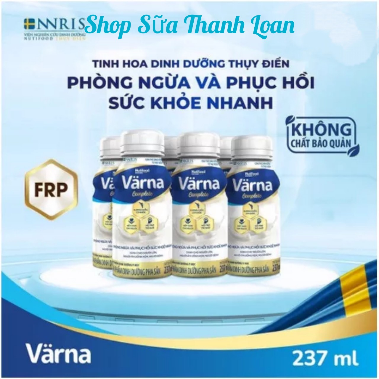 (HSD T12-2025) Lốc 6 Chai Sữa Bột Pha Sẵn Varna 237ml.