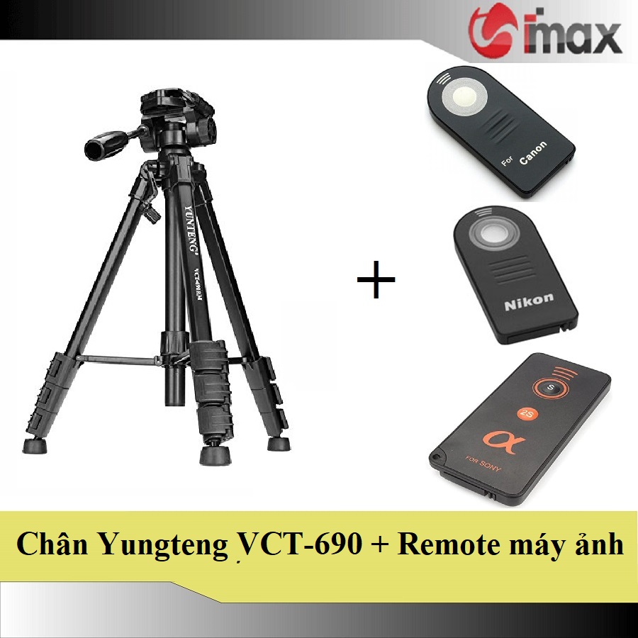Chân máy ảnh tripod yunteng vct-690rm + remote cho máy ảnh