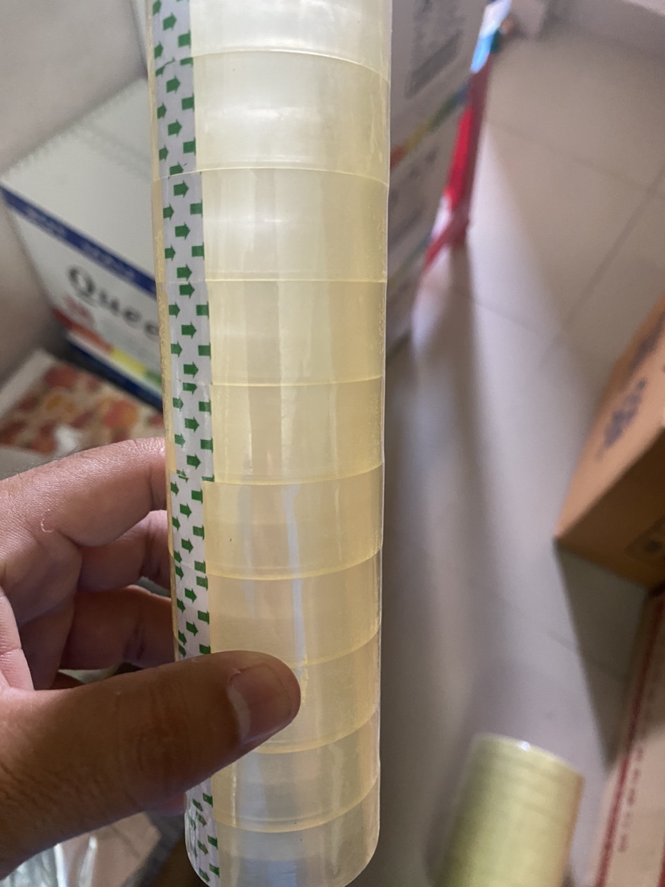 Băng keo trong nhỏ VPP  (1 cây 10 cuộn)