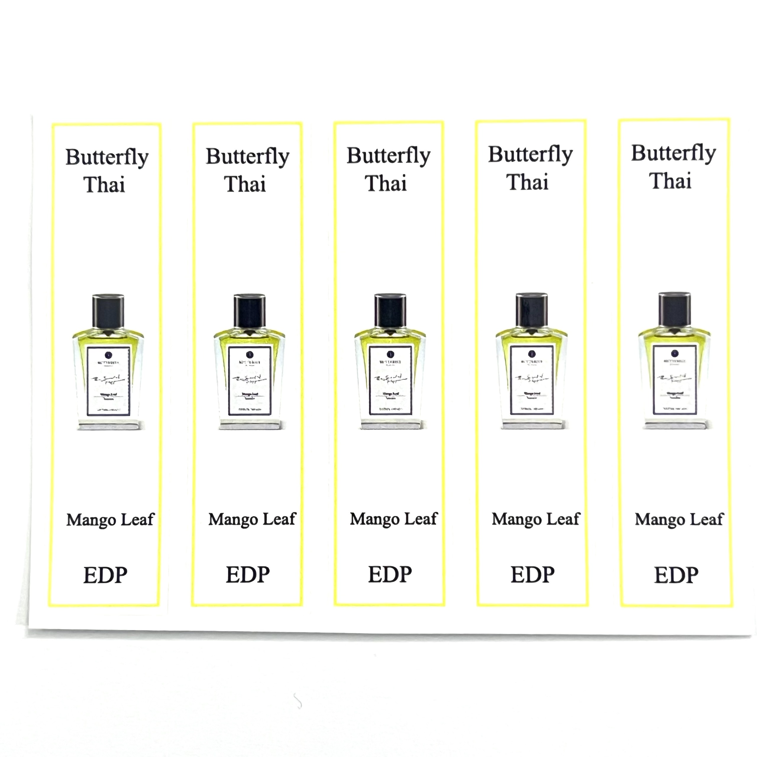 Combo 10 PCs butterfly Thai perfume bottle sticker for full range bottle