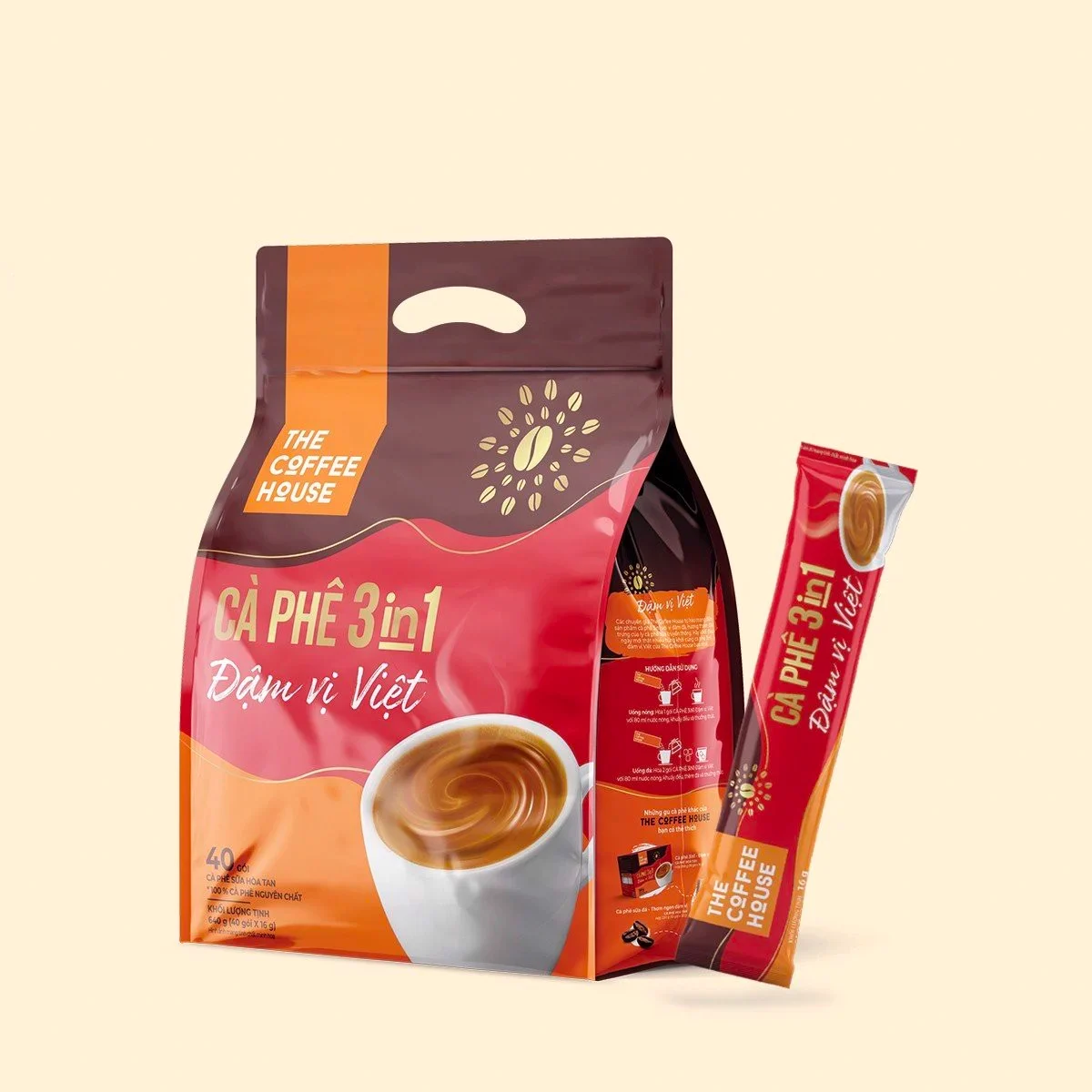 The Coffee House cà phê sữa đá hoà tan 3 in 1 (Túi 40 gói x 16g)