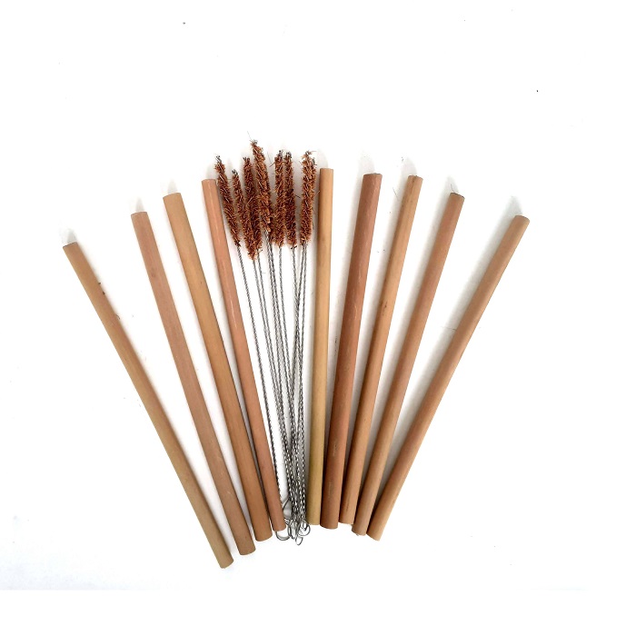 Bộ ống hút tre kèm túi hoa Yescoco