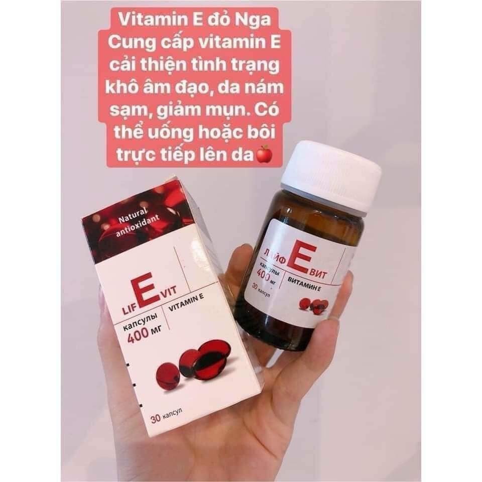 Vitamin E đỏ nga 400mg CHUẨN AUTH đẹp da