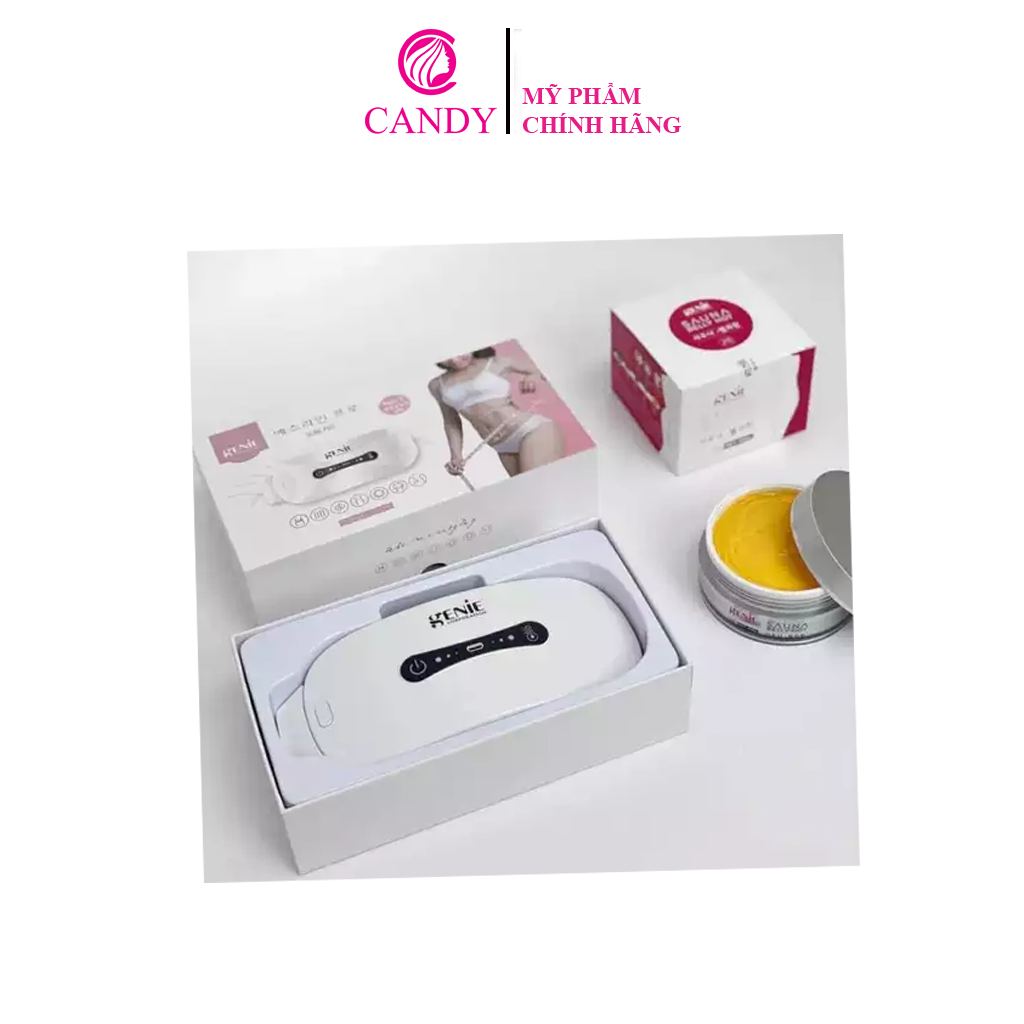 [Hoàn Tiền 8%]Combo Đai Massage Genie + Gel tan mỡ bụng Sauna Belly