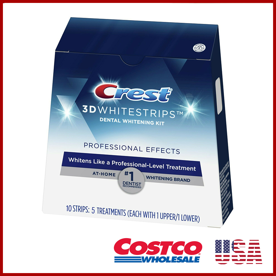 5 gói dán trắng răng Crest 3D WHITE Whitestrips Professional Effects (HÀNG LOẠI 1 CỦA CREST, COSTCO MỸ)