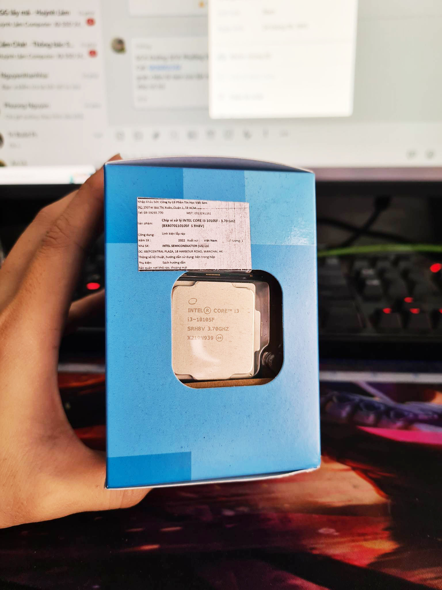 [Bình Tân] Bộ Vi Xử Lý - Chip - cpu i3 10105F NEW FULL BOX