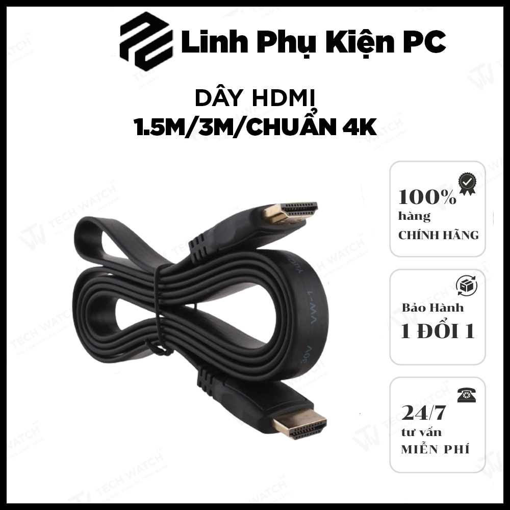Cáp 2 đầu HDMI dẹt dài 1.5m