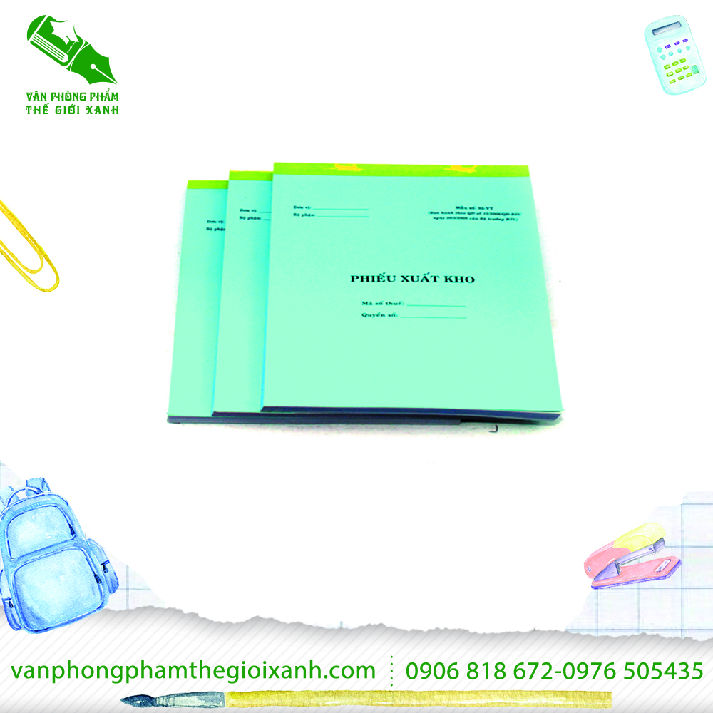 PHIẾU XUẤT KHO 2 LIÊN A4 19x25 25 BỘ (H)