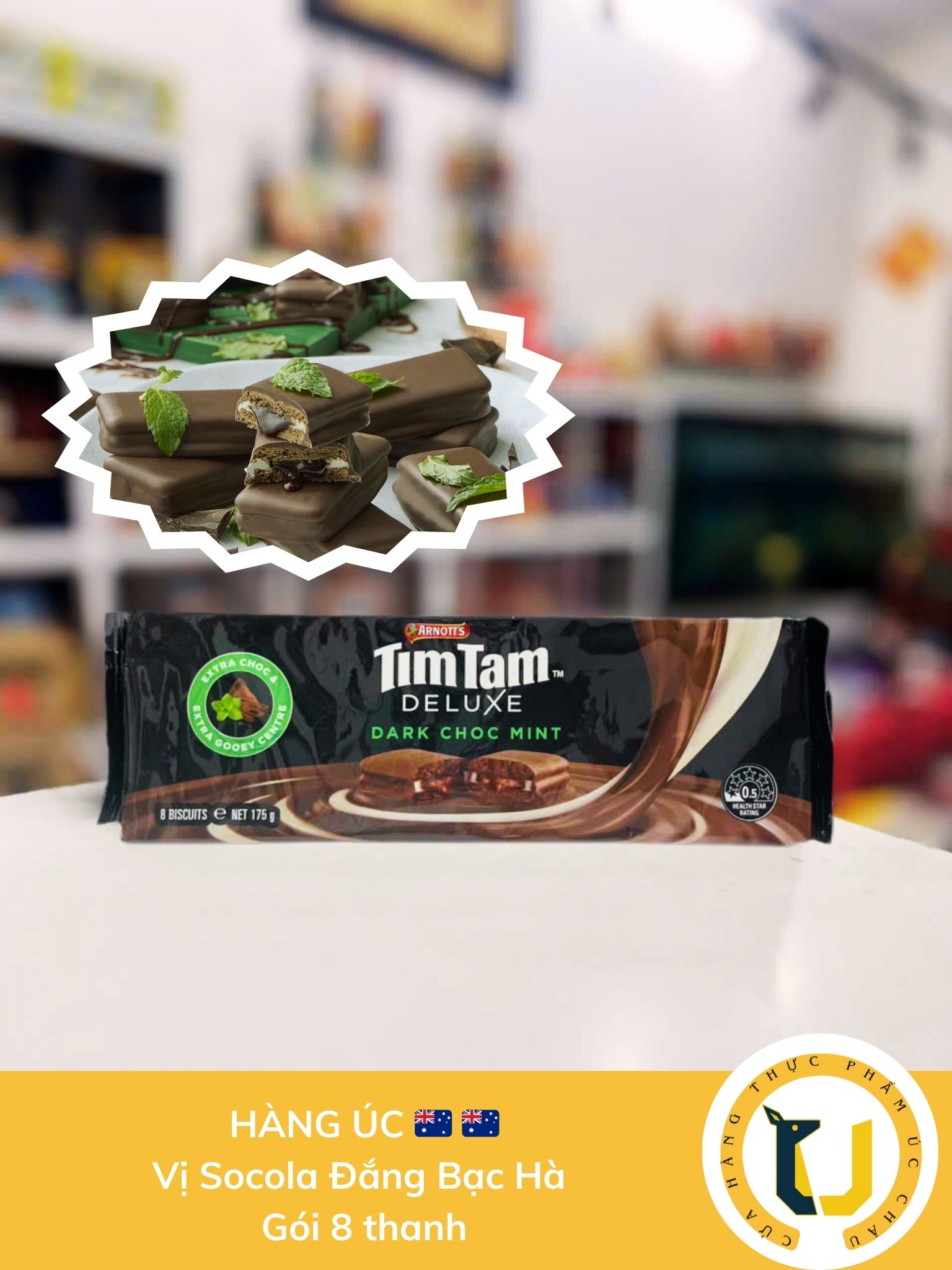 (HÀNG ÚC) Bánh quy xốp phủ socola thương hiệu Timtam  Arnott's chocolate biscuit