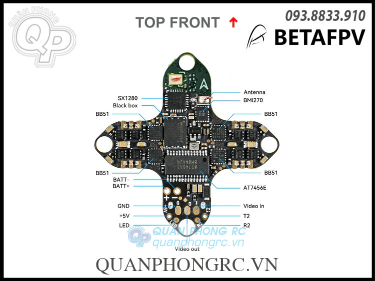 BETAFPV F4 1S 5A AIO Brushless Flight Controller (Serial ELRS 2.4G / SPI Frsky V3.0)