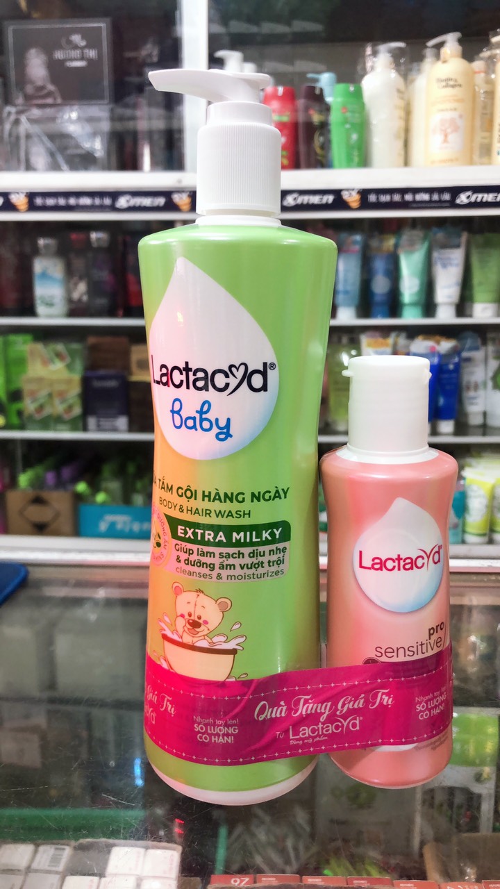 [HCM]Sữa tắm gội Lactacyd milky 500ml