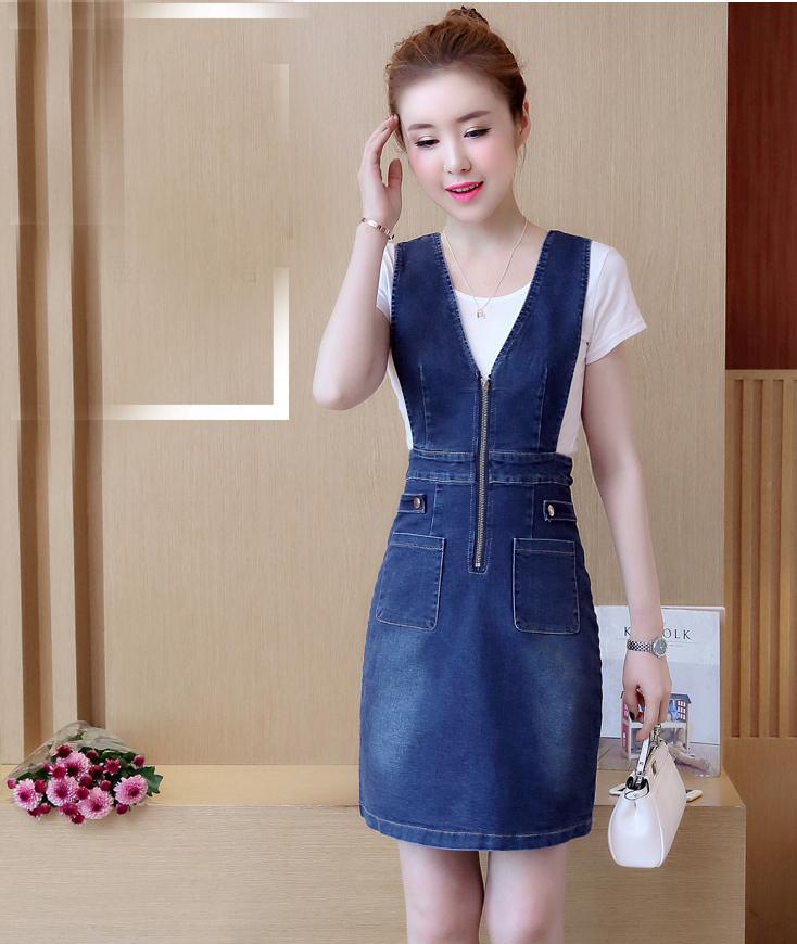 Đầm Yếm Jeans Nữ D698  (KHÔNG KÈM ÁO THUN)