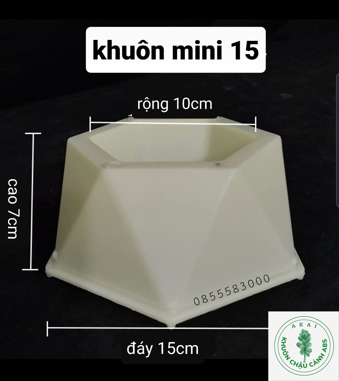 Khuôn đúc chậu cảnh mini để bàn(khuôn chậu ABS có lòng trong)