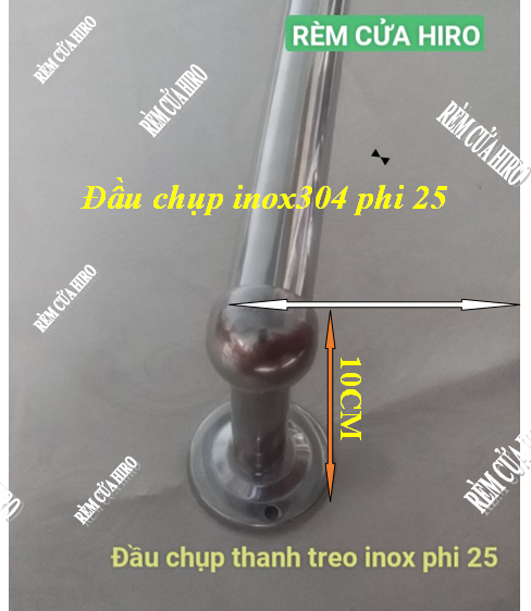 Combo thanh treo rèm cửa màn cửa 1.4m bằng inox đủ phụ kiện