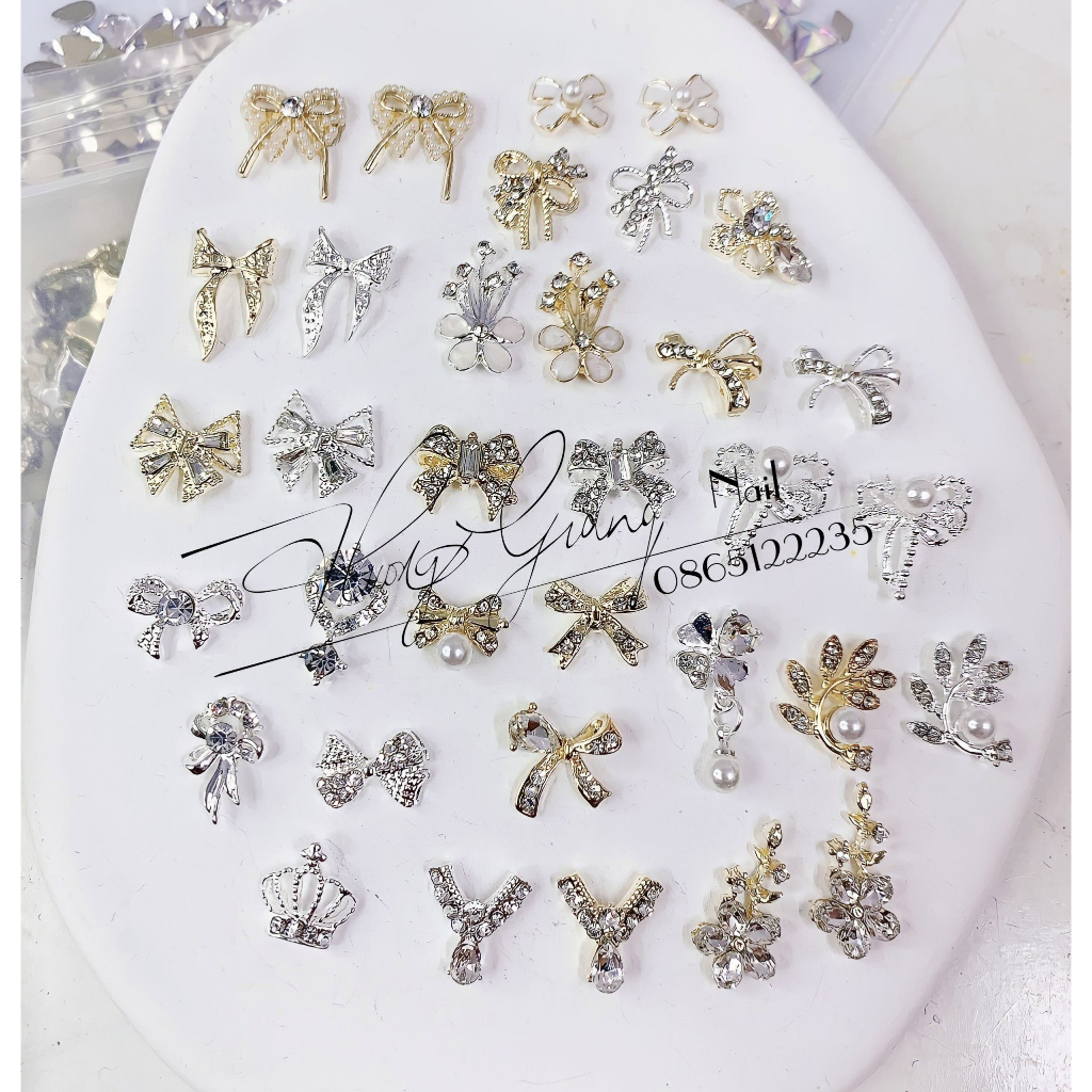 [CHARM] - charm nail - charm nơ các loại - charm đính móng