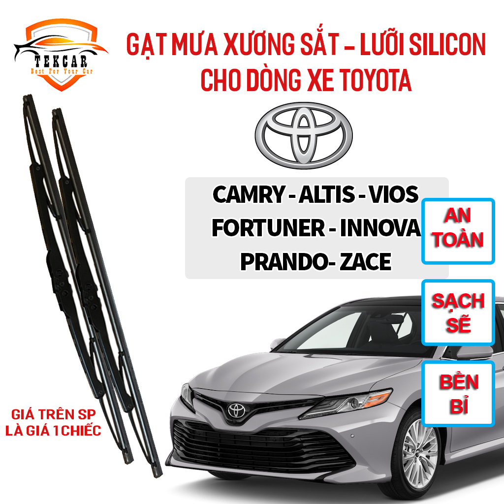 Bar rain windshield wiper car Toyota Camry, Altis, vios, Fortuner Innova, Prando, zace wipers rain car frame lắt blade Silicon quality, rain wiper blade vehicle OTO Smart
