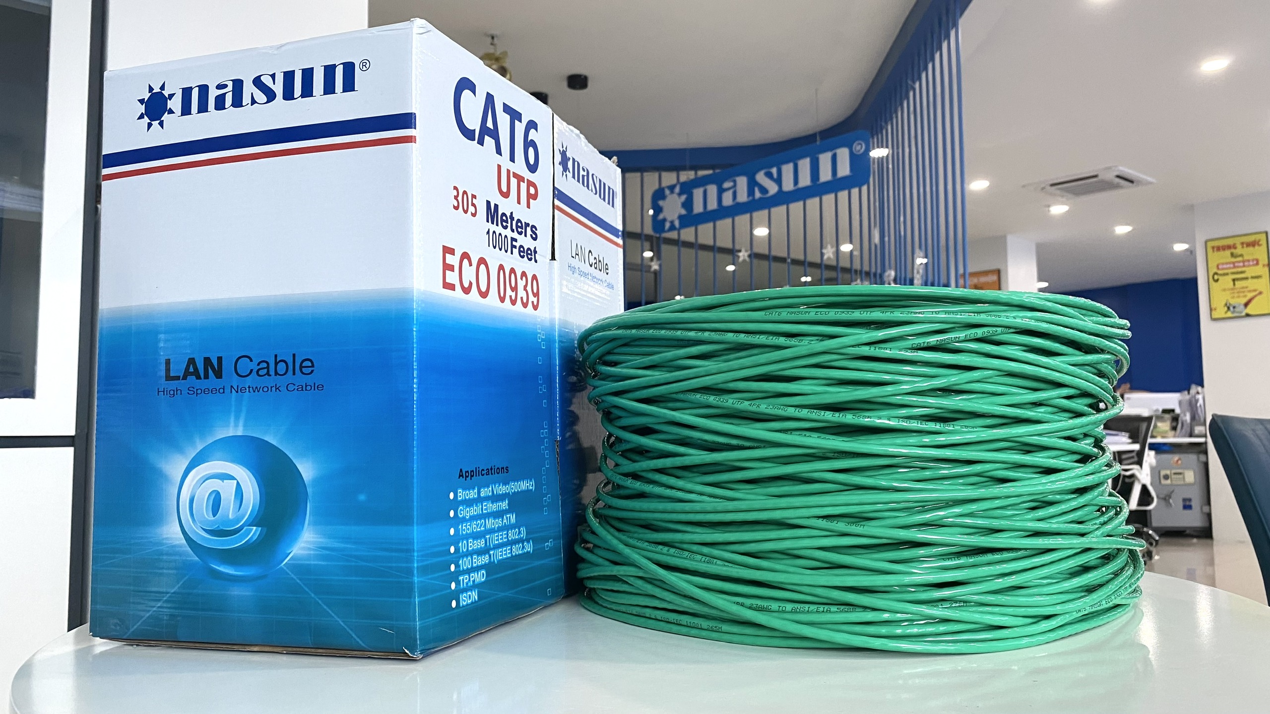 (Cuộn 305m). Dây mạng Cat6 Nasun ECO 0939