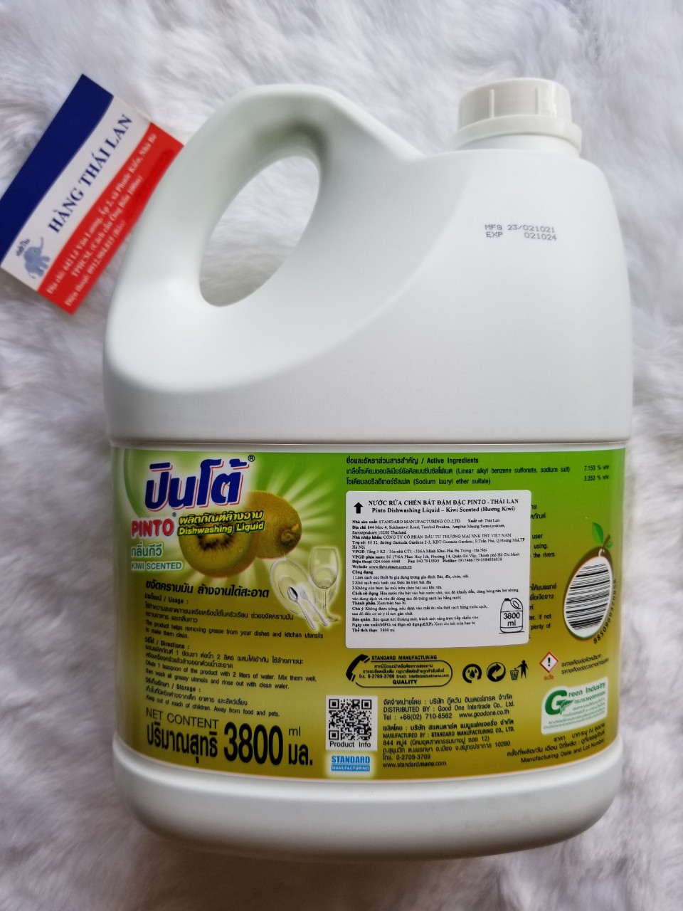 [HCM]Nước rửa chén Pinto Thái lan 3800ml- Hương KiWi