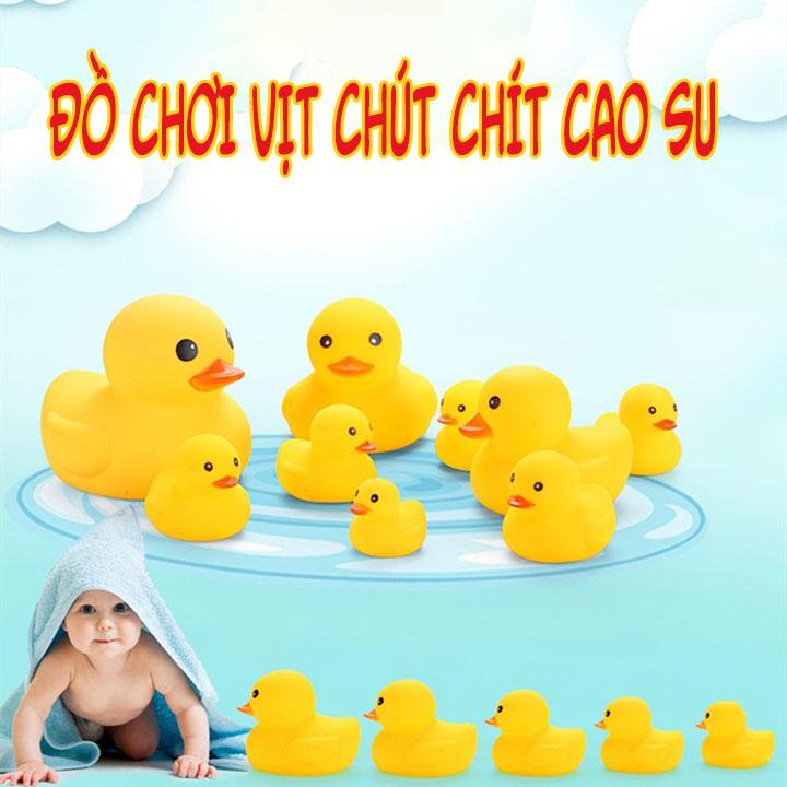 [HOÀN TIỀN 10%]Đồ chơi vịt cao su chút chít 10.5x9cm - Cutepets