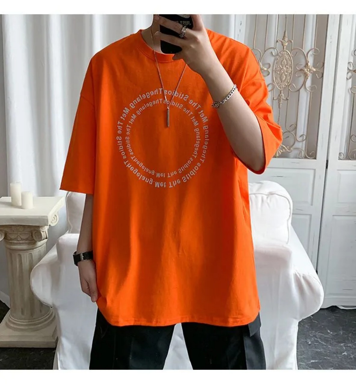 Áo thun Stee Phản quang WORDS CIRCLE Unisex
