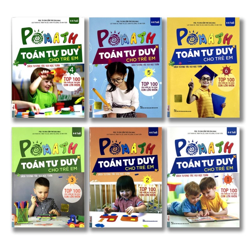 Sách - POMath - Toán tư duy cho trẻ em (Bộ 6 cuốn lẻ tùy chọn) Tặng Bookmark - Tập 1