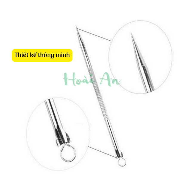 [ Siêu rẻ] Vỉ 12 que nặn mụn 2 đầu không gỉ | Vỉ que nặn mụn