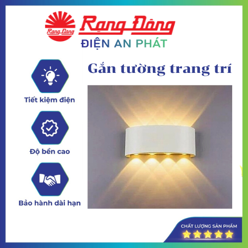 Đèn LED gắn tường Rạng Đông - Model: GT18.4M 8W - GT18.3M 6W ...