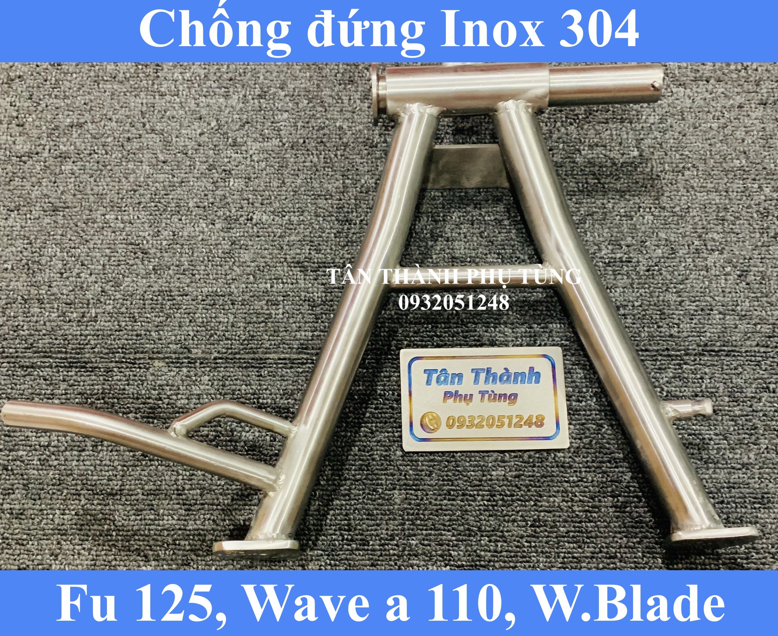 Chống đứng Inox 304 Future 125, Wave a 110, Wave Blade