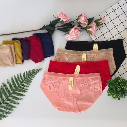 Set 5 Quần chip, quần lót nữ su đúc phối viền ren hoa cao cấp ZBra