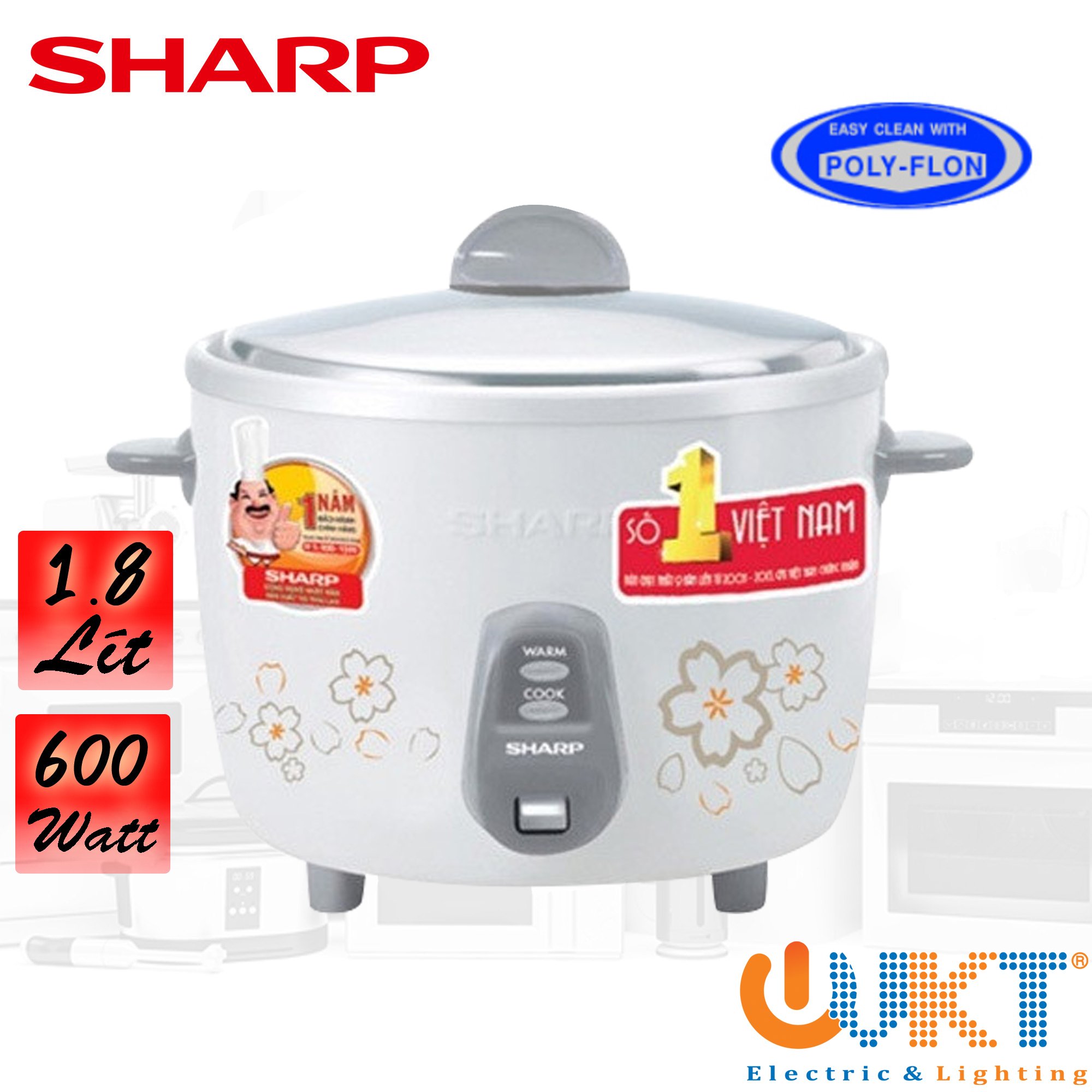 Nồi cơm nắp rời 1.8 Lít Sharp KSH-218V